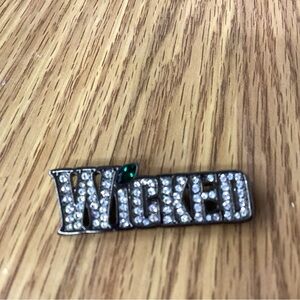 Wicked Swarovski crystal Pin - Black and Silver.1st Anniversary limited edition,